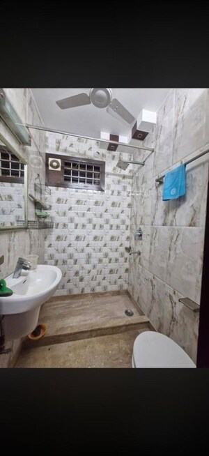 Bathroom in 3 BHK Builder Floor at Kalkaji – for Rent
