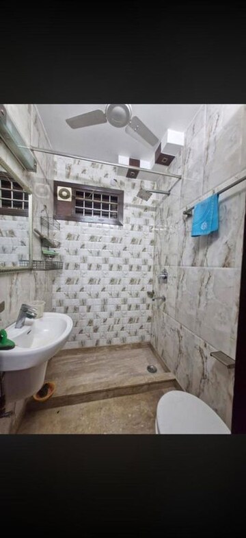 Bathroom in 3 BHK Builder Floor at Kalkaji – for Rent