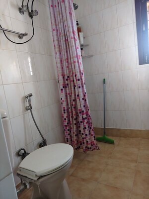 Bathroom in 3 BHK Apartment at Vasant Kunj – for Rent