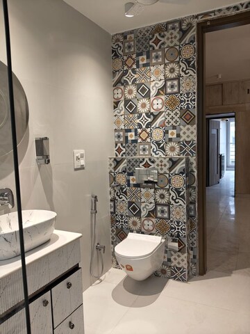 Bathroom in 3.5 BHK Apartment at Vasant Kunj – for Rent