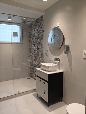 Bathroom in 3.5 BHK Apartment at Vasant Kunj – for Rent