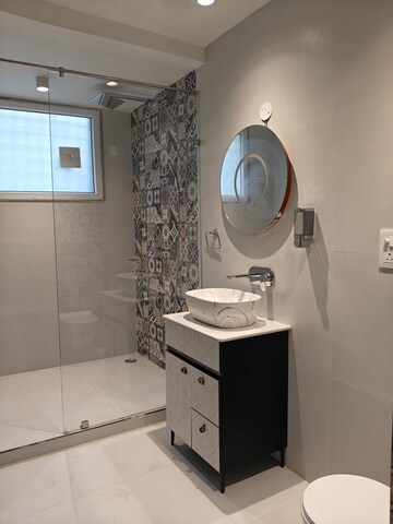 Bathroom in 3.5 BHK Apartment at Vasant Kunj – for Rent