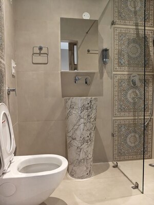 Bathroom in 3.5 BHK Apartment at Vasant Kunj – for Rent