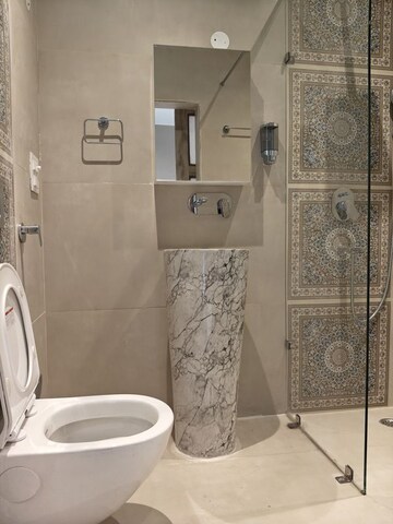 Bathroom in 3.5 BHK Apartment at Vasant Kunj – for Rent