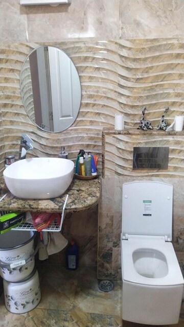 Bathroom in 2 BHK Builder Floor at Shipra Riviera, Gyan Khand – for Rent