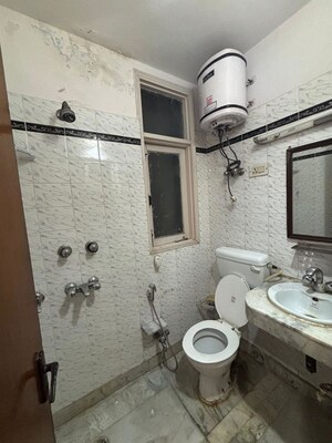 Bathroom in 3 BHK Builder Floor at Greater Kailash I – for Rent