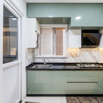 Kitchen in 3 BHK Apartment at SNN Raj GreenBay, Doddanagamangala Village – for Rent