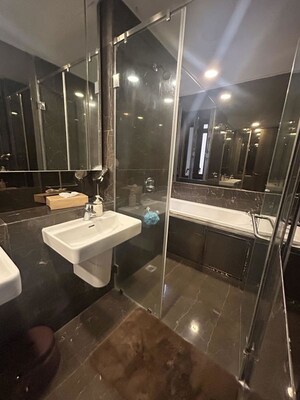Bathroom in 4 BHK Apartment at Lodha Trump Tower, Worli – for Rent
