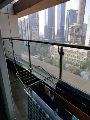 Balcony in 2 BHK Apartment at Raheja Atlantis, Lower Parel – for Rent