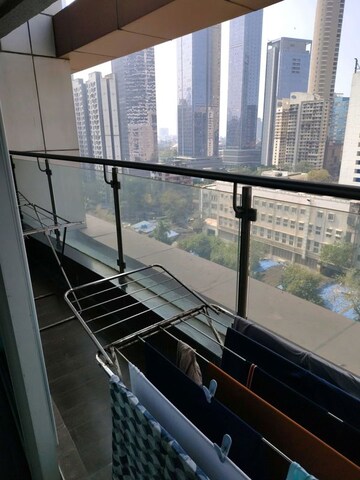 Balcony in 2 BHK Apartment at Raheja Atlantis, Lower Parel – for Rent