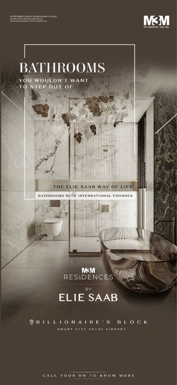 Bathroom in 4 BHK Apartment at M3M Elie Saab, Sector 111 – for Sale