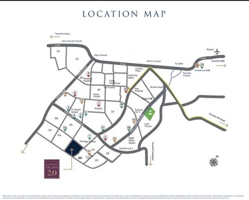 3.5 BHK Builder Floor – Map Location View at Adani Samsara Vilasa, Sector 63 - for Sale