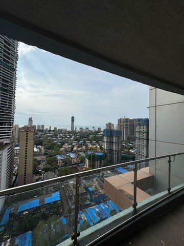 Balcony in 4 BHK Apartment at Raheja Atlantis, Lower Parel – for Rent