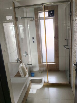 Bathroom in 4 BHK Apartment at Raj Grandeur, Powai – for Rent