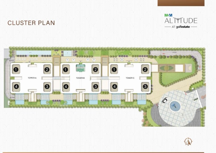 Master Plan, m3m-altitude 4 Bedroom 4270 Sq.Ft. Apartment In Sector 65 Gurgaon 9995305