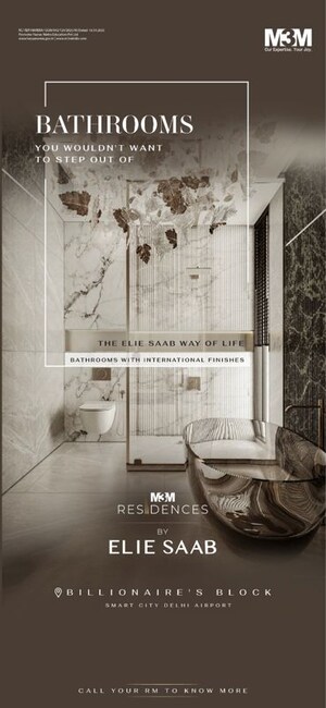 Bathroom in 4 BHK Apartment at M3M Elie Saab, Sector 111 – for Sale