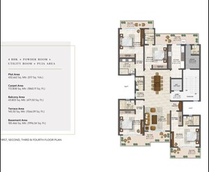 Master Plan in 4 BHK Apartment at Adani Samsara Vilasa, Sector 63 – for Sale