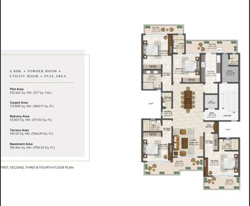 Master Plan in 4 BHK Apartment at Adani Samsara Vilasa, Sector 63 – for Sale
