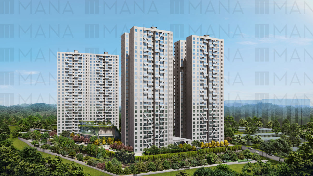 3 BHK 1600 Sq.Ft. Apartment in Mana Dale