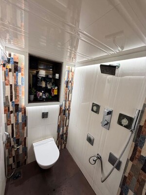 Bathroom in 2 BHK Apartment at Shri Sai Ganesh CHS, Goregaon West – for Rent