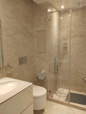Bathroom in 3 BHK Apartment at Lodha The World Towers World One Tier 2, Worli – for Rent