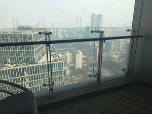 Balcony in 3 BHK Apartment at Lodha The World Towers World One Tier 2, Worli – for Rent