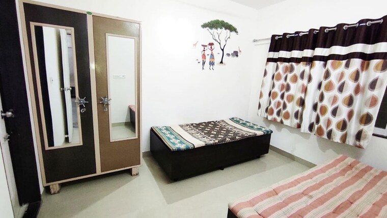 Bedroom, thakur-village Pg For Girls In Kandivali East 9996173