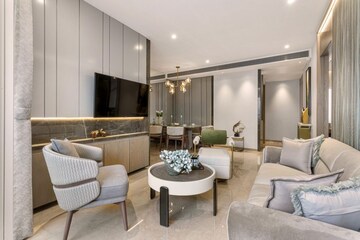 Living Room in 3 BHK Apartment at Dosti Greenscape, Hadapsar – for Sale