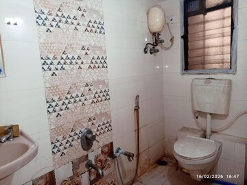 Bathroom in 2 BHK Apartment at Gala Pride Park, Manpada – for Rent