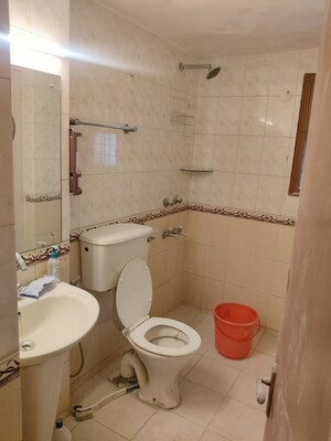 Bathroom in 3 BHK Apartment at Vasant Kunj – for Rent