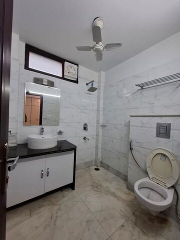 Bathroom in 3 BHK Builder Floor at Greater Kailash – for Rent