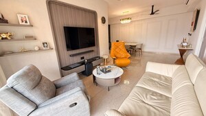 Living Room in 3 BHK Apartment at Lodha Sterling, Kolshet Road – for Rent