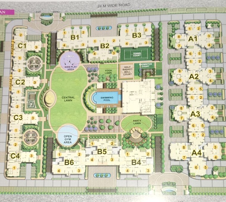 Master Plan, rishita-manhattan 3 Bedroom 1810 Sq.Ft. Apartment In Gomti Nagar Lucknow 9996783
