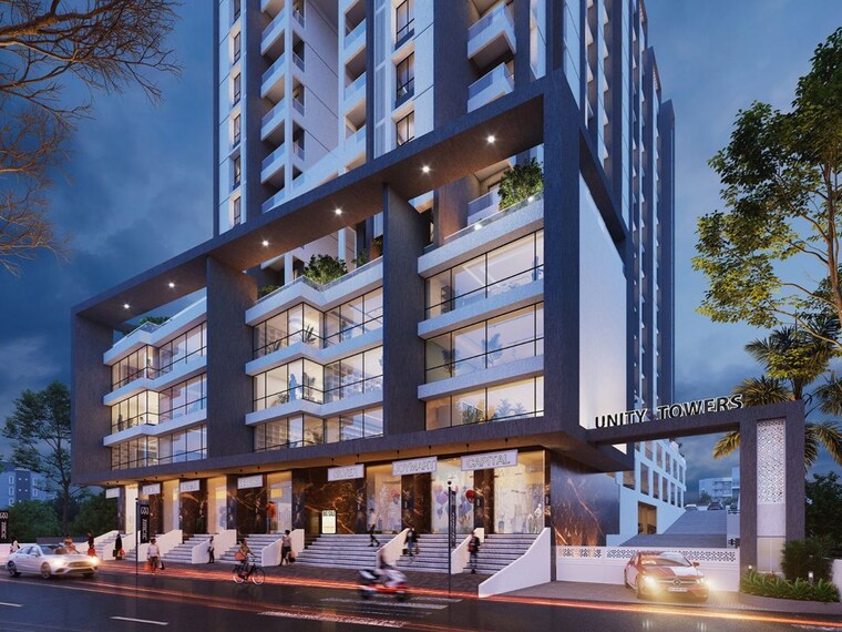 Exterior View, anshul-unity-towers 2 Bedroom 627 Sq.Ft. Apartment In Hadapsar Pune 9997664