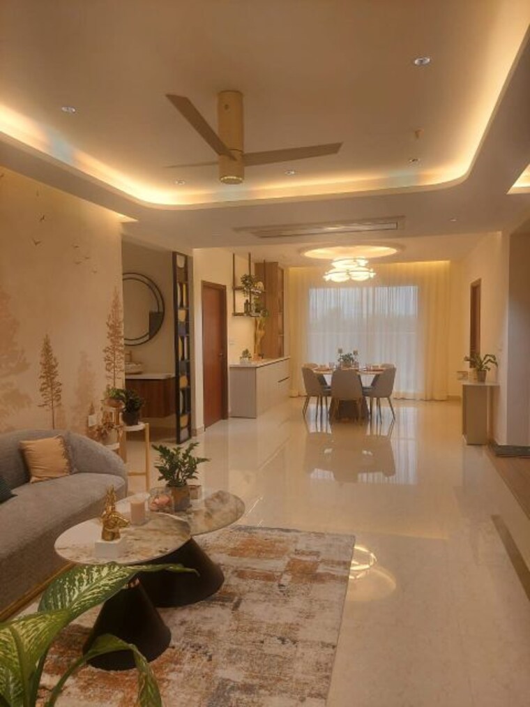 Living Room, srr-sriram-river-view 3 Bedroom 1935 Sq.Ft. Apartment In Narsingi Hyderabad 9998461