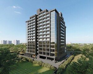  Office Space – Exterior View View at Shivam Trade Center, Ambli - for Sale