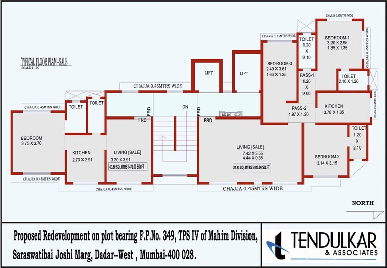Floor Plan, tendulkar-mangesh-residency 1 Bedroom 470 Sq.Ft. Apartment In Dadar West Mumbai 9952106