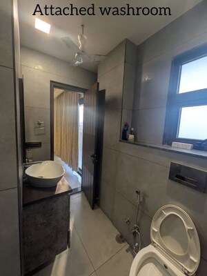 Attached Bathroom in 3 BHK Builder Floor at Sushant Lok I – for Rent
