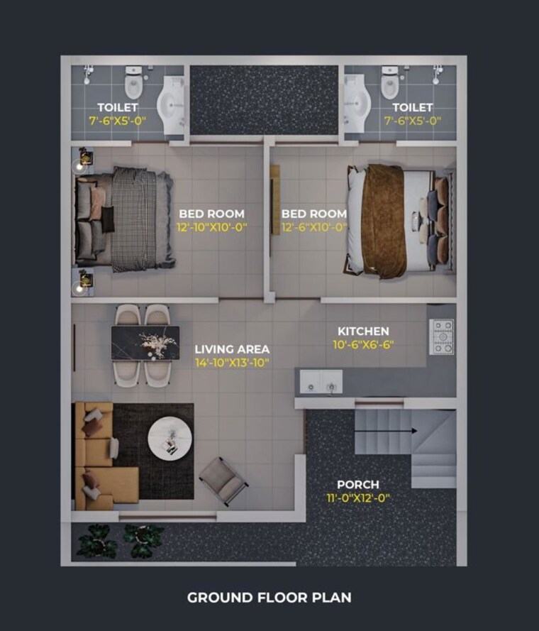 Floor Plan, sector 125 3 Bedroom 102 Sq.Yd. Villa In Sector 125 Mohali 9994043