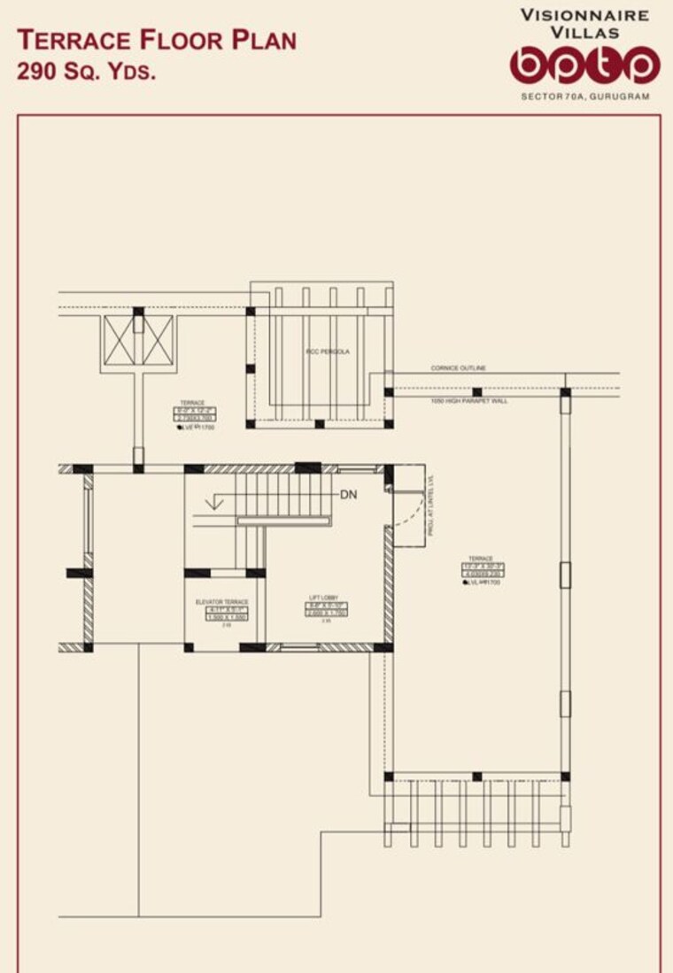 Floor Plan, bptp-astaire-gardens-cezanne-villas 5 Bedroom 290 Sq.Yd. Villa In Sector 70a Gurgaon 9648260