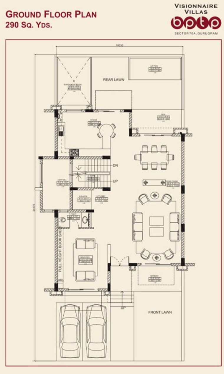 Floor Plan, bptp-astaire-gardens-cezanne-villas 5 Bedroom 290 Sq.Yd. Villa In Sector 70a Gurgaon 9648260