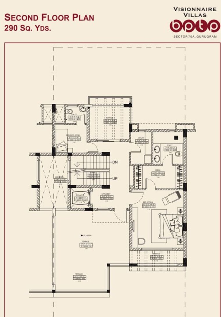 Floor Plan, bptp-astaire-gardens-cezanne-villas 5 Bedroom 290 Sq.Yd. Villa In Sector 70a Gurgaon 9648260