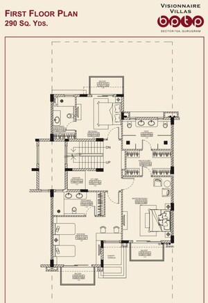 Floor Plan in 5 BHK Villa at BPTP Astaire Gardens Cezanne Villas, Sector 70a – for Sale