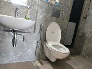 Bathroom in 1 BHK Apartment at Kanakia Spaces Zen World, Kanjurmarg East – for Rent