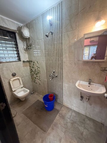 Bathroom in 1 BHK Apartment at Conwood Astoria, Goregaon East – for Rent