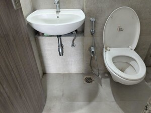 Bathroom in 1 BHK Apartment at Kanakia Spaces Zen World, Kanjurmarg East – for Rent