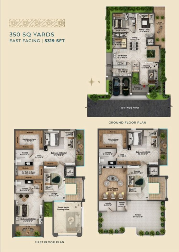 Floor Plan, tukkuguda 4 Bedroom 4523 Sq.Ft. Villa In Tukkuguda Hyderabad 10000421