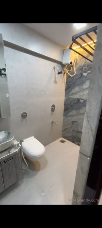 Bathroom in 2 BHK Apartment at Cosmos Habitat, Majiwada – for Rent