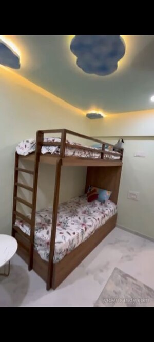 Bedroom in 2 BHK Apartment at Cosmos Habitat, Majiwada – for Rent