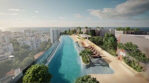 Swimming Pool in 4 BHK Apartment at Rustomjee Crescent, Pali Hill – for Sale